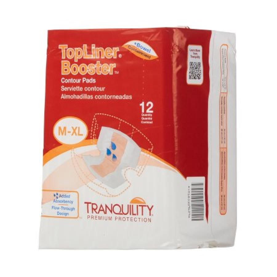 Tranquility TopLiner Booster Pad Adult Unisex One Size 21.5″ Heavy Absorb 12