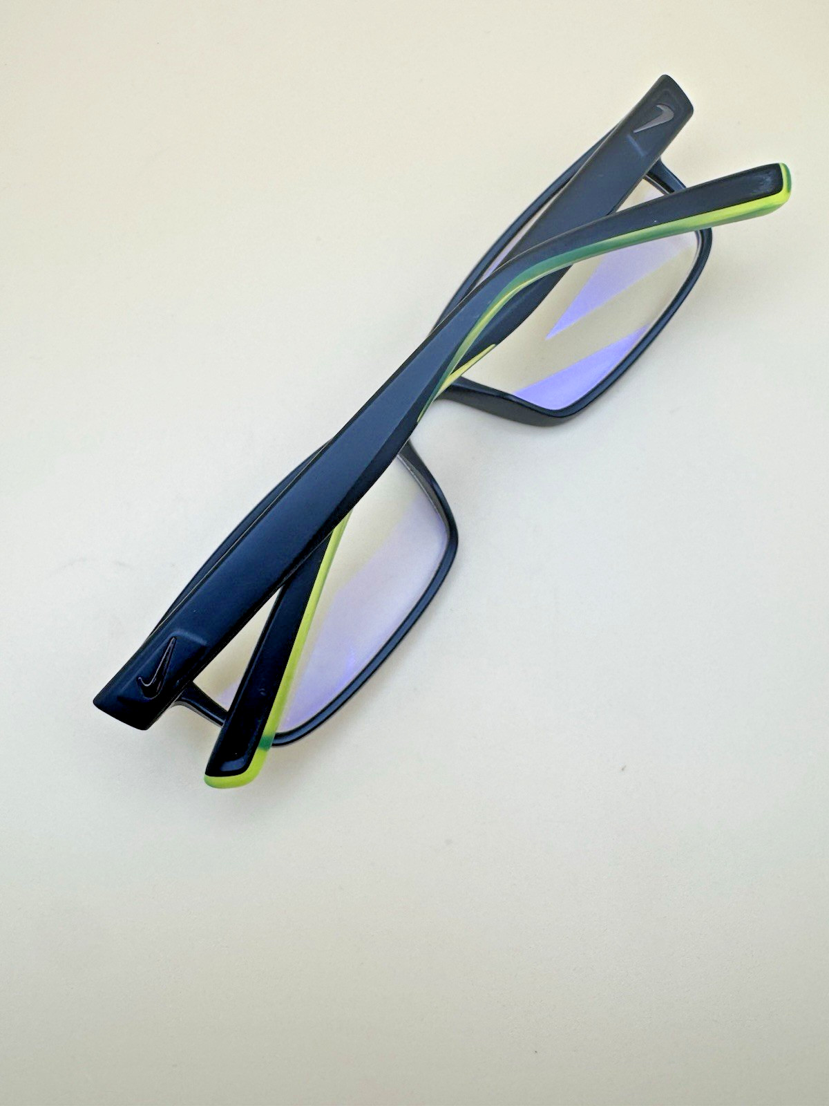 Nike Live Free 7090 010 Matte Black Green Eyeglasses Frames 53-17 140 Men