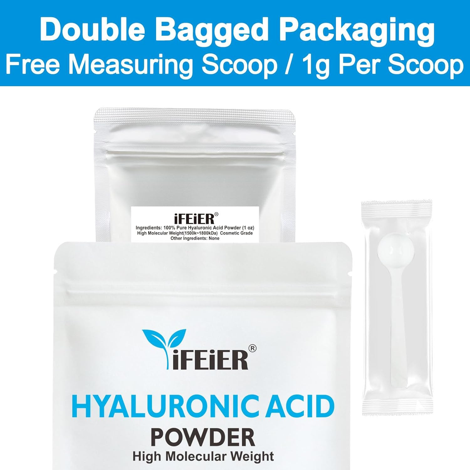 Hyaluronic Acid Powder | High Molecular Weight Hyaluronic Acid Serum Powder | 1o
