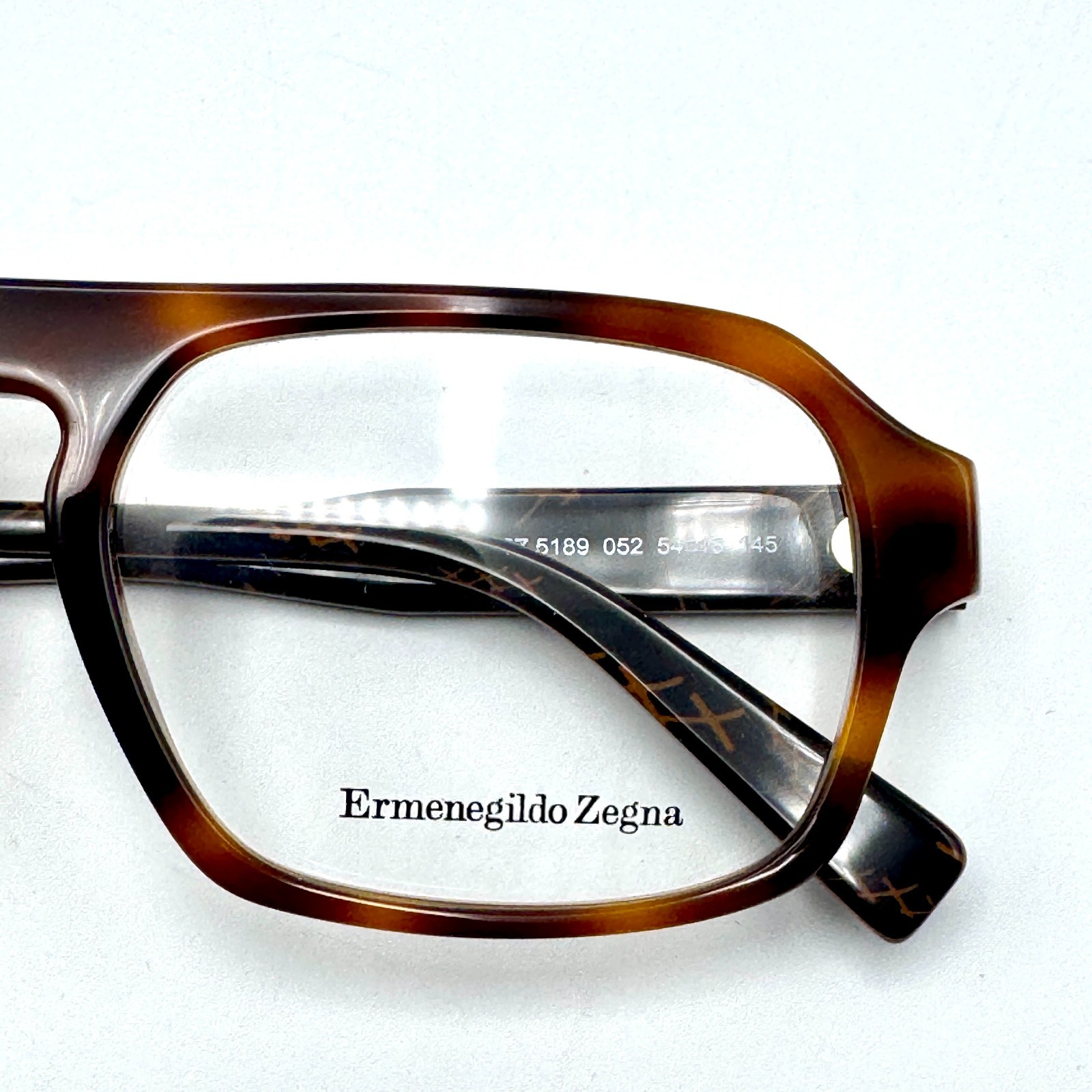 Ermenegildo Zegna Eyeglass Frames XXX13 EZ5199 052 Havana Pilot 54-18-145