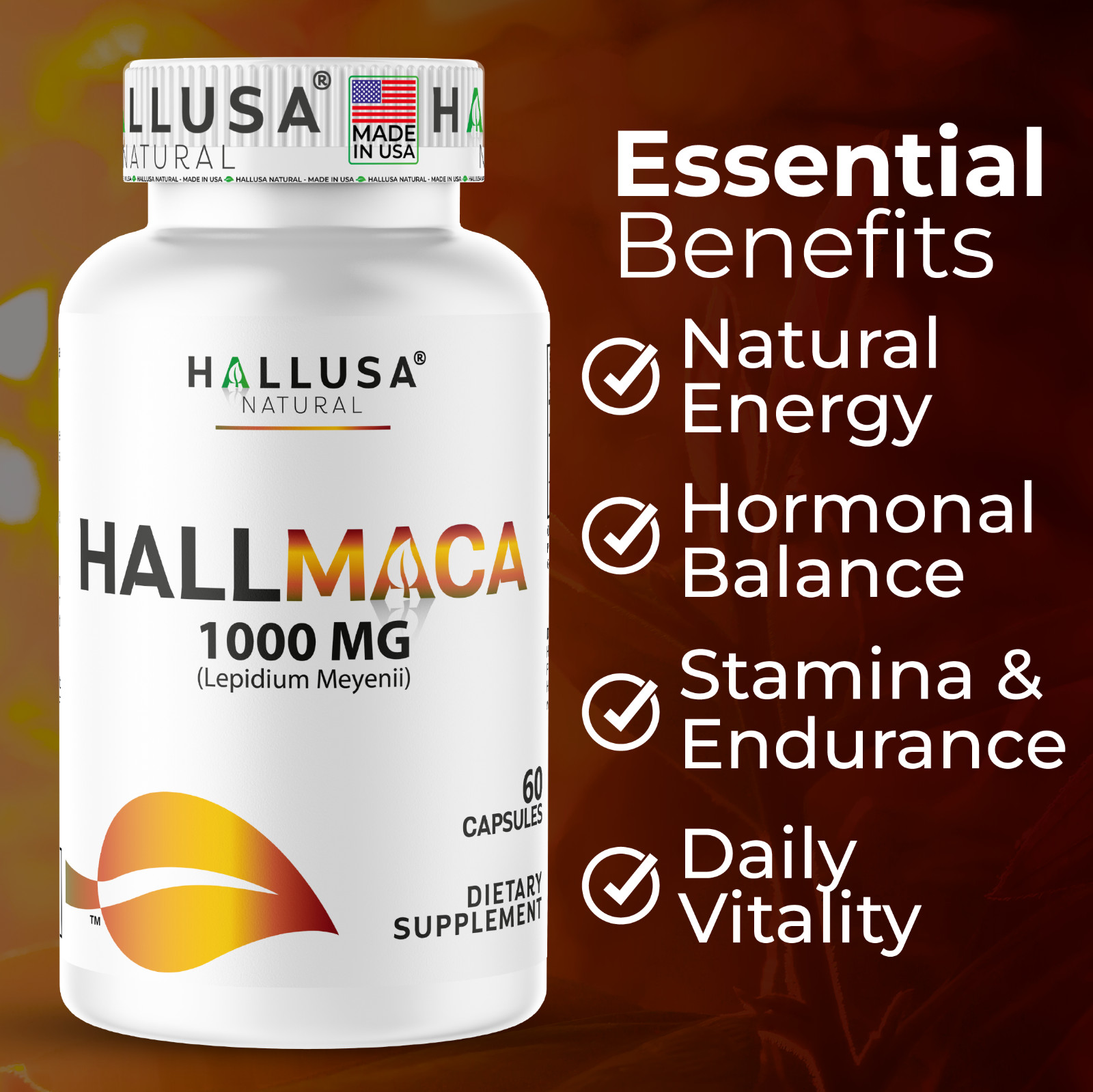 Maca Root for Men and Women – Superfood – Energyzer – Hormone Balance – 60 cap