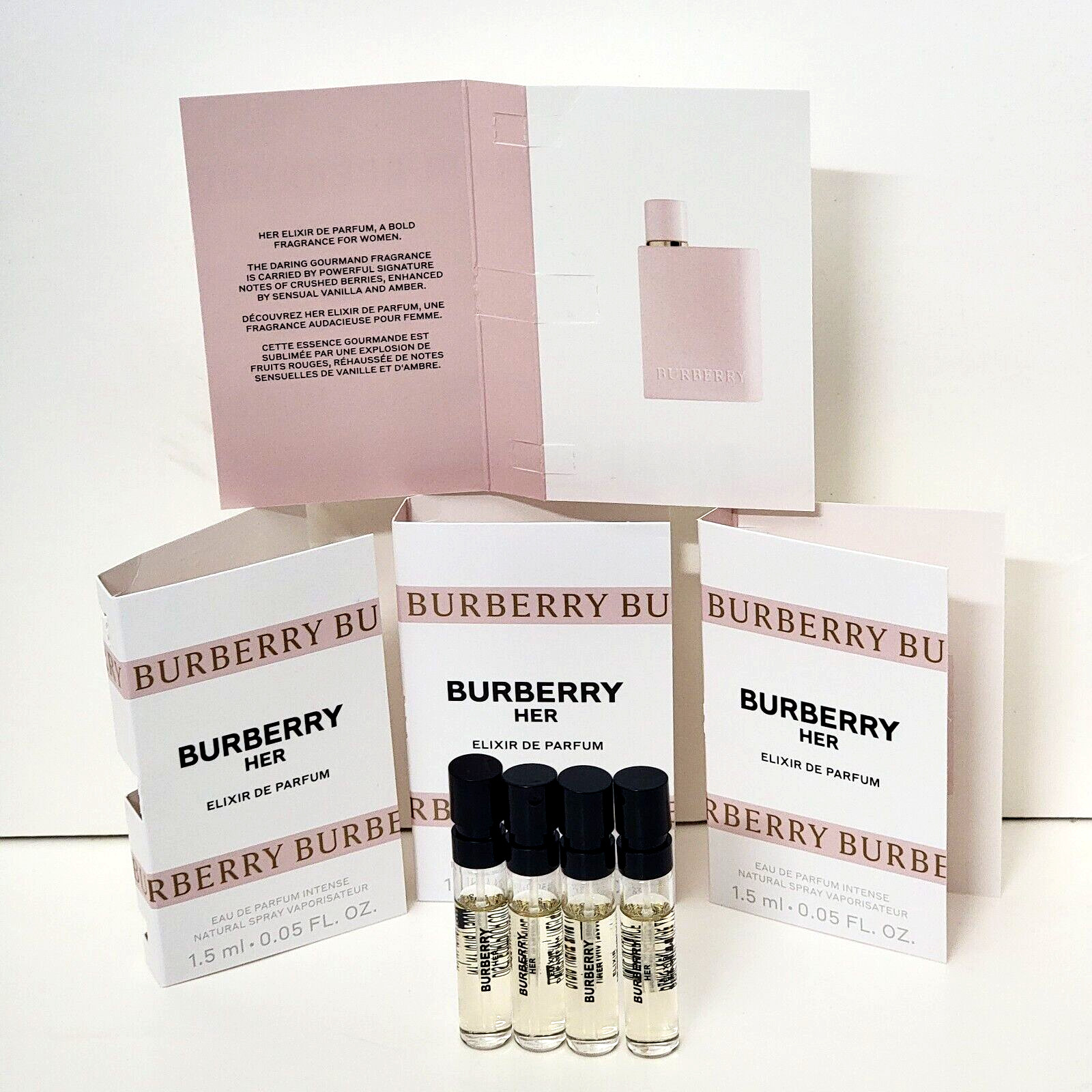 BURBERRY HER ELIXIR DE PARFUM INTENSE 0.05 fl oz (4 SPRAY VIALS for WOMAN)
