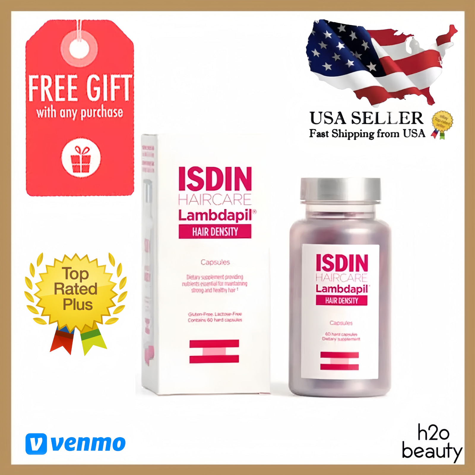 ISDIN Lambdapil Hair Density 60 Capsules Gluten-Free EXP 04/28 NEW FAST SHIP