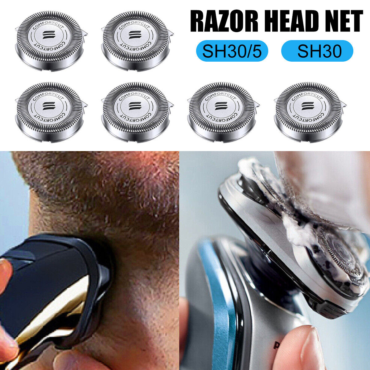 NEW SH30 Replacement Heads for Philips Norelco Series 3000 2000 1000 SH30 Blades