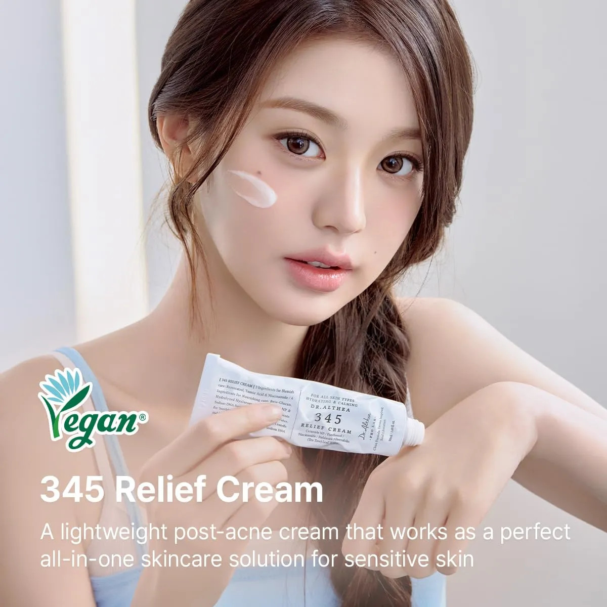Dr. Althea 345 Relief Cream Daily Face Moisturizer PDRN Niacinamide 15ml Vegan
