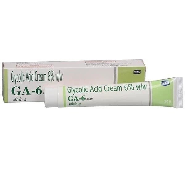 GA-6 Unscented Glycolic Acid Cream 30g – For Skin Exfoliation & Smoothness