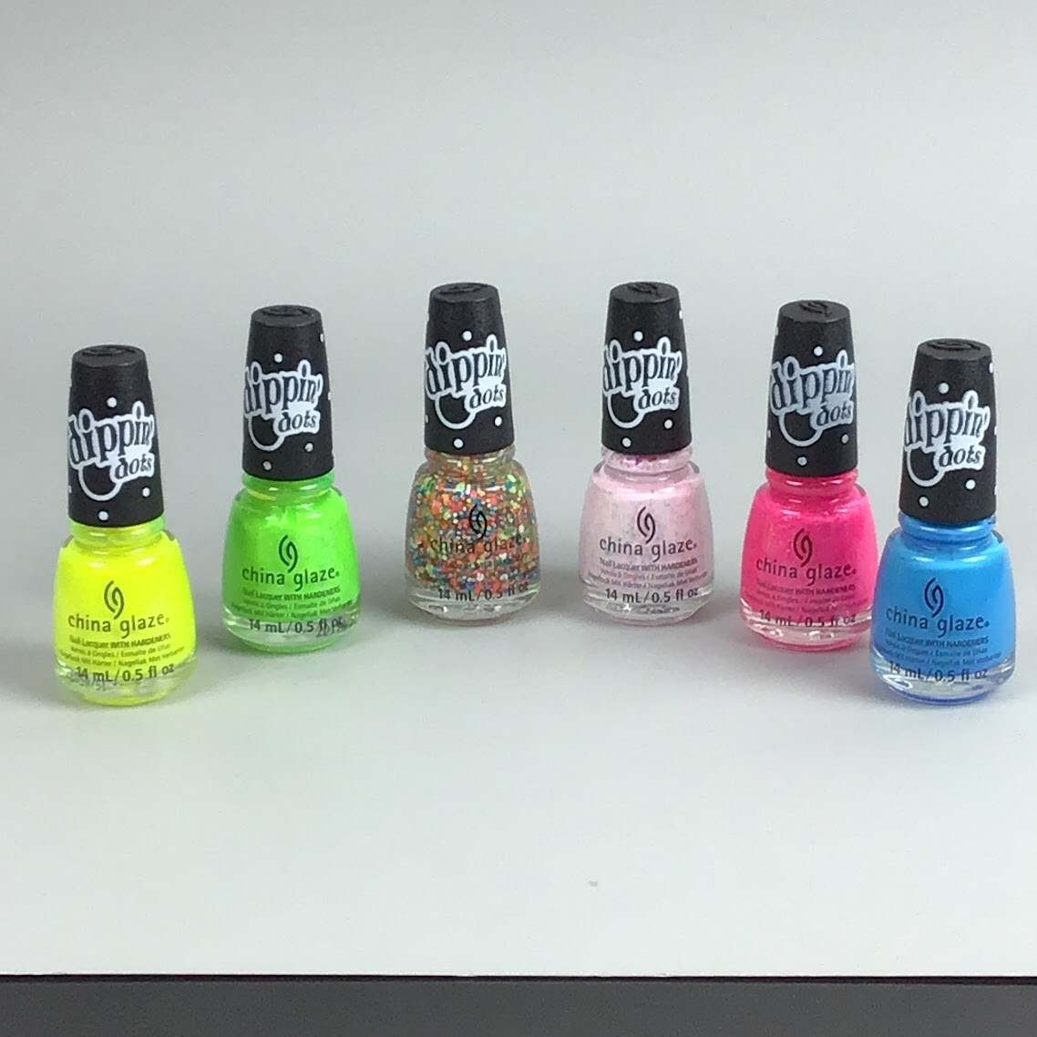 China Glaze Dippin’ Dots Nail Laquer – 0.5oz Each – Set of 6 Colors! – NEW