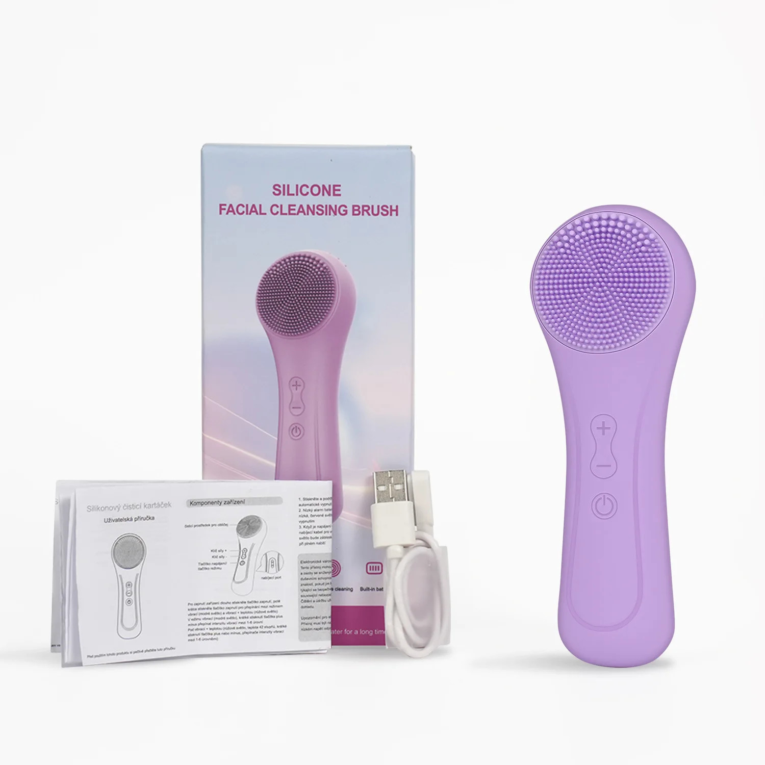 Sonic Waterproof Facial Cleansing Brush for Men & Women Rechargeable Exfoliating