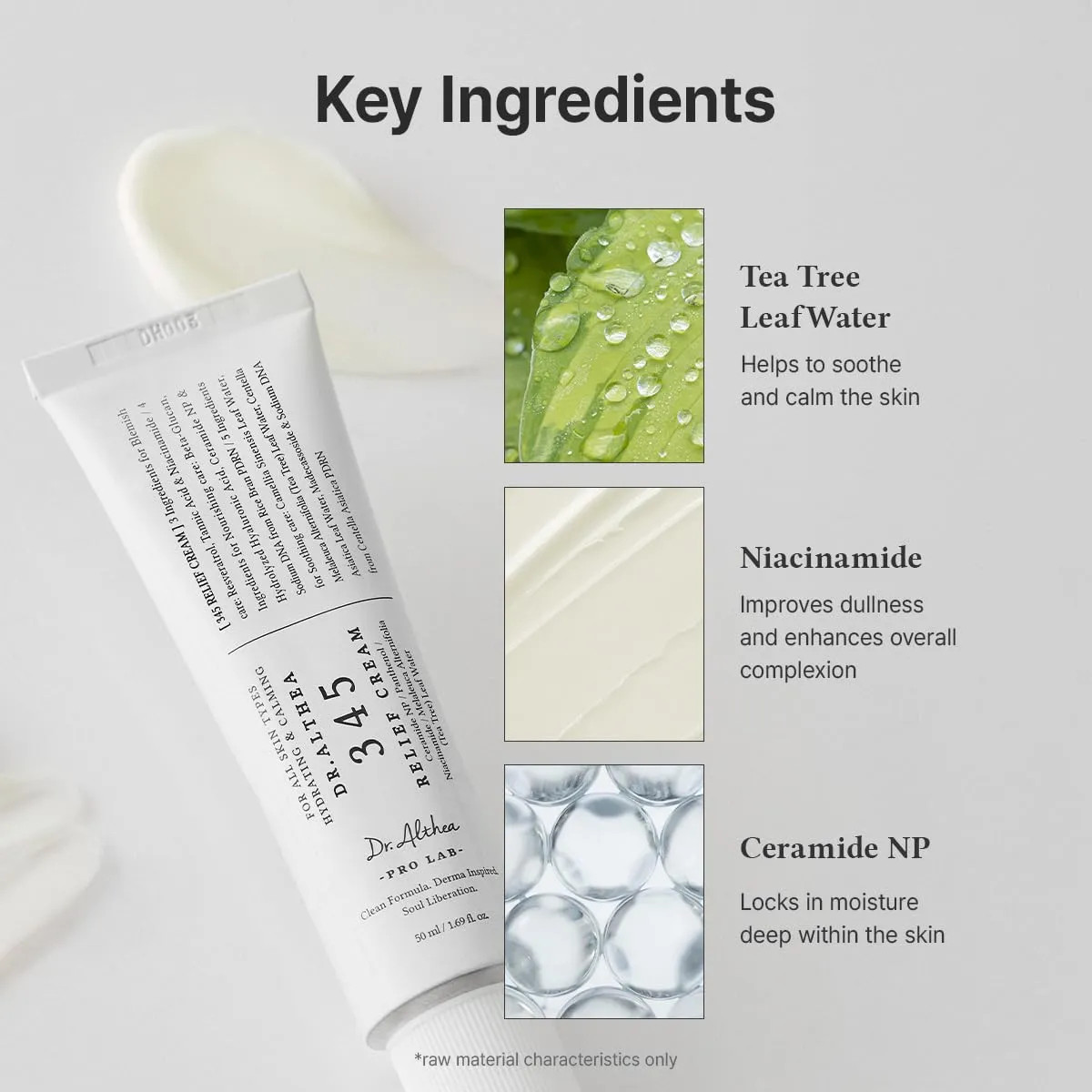 Dr. Althea 345 Relief Cream Daily Face Moisturizer PDRN Niacinamide 15ml Vegan