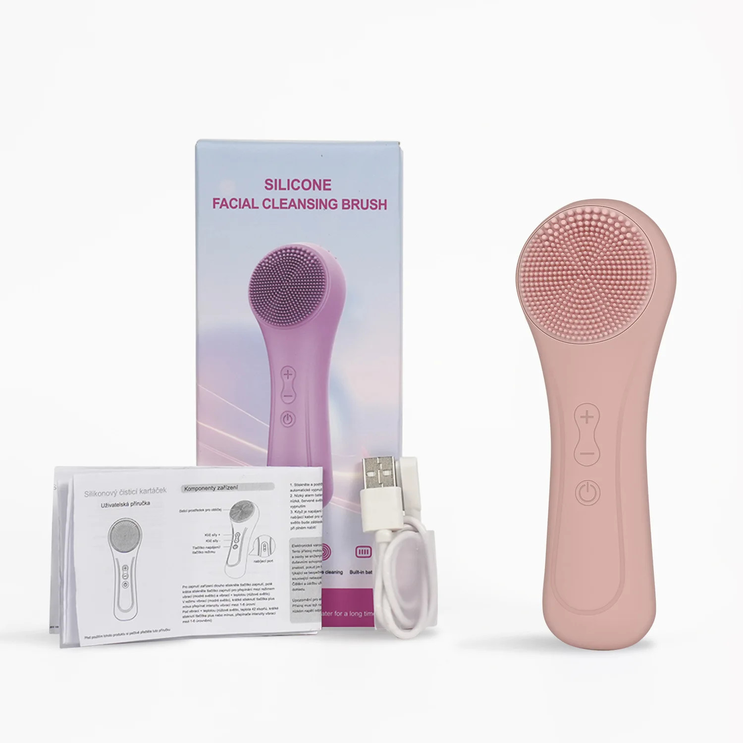 Sonic Waterproof Facial Cleansing Brush for Men & Women Rechargeable Exfoliating