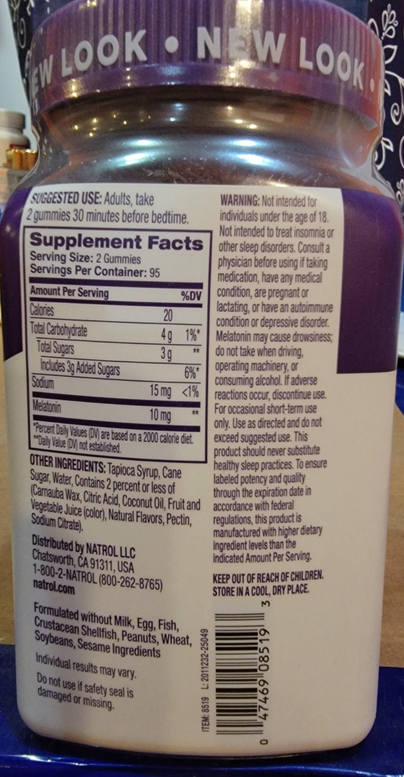 melatonin 10mg 190ct gummies