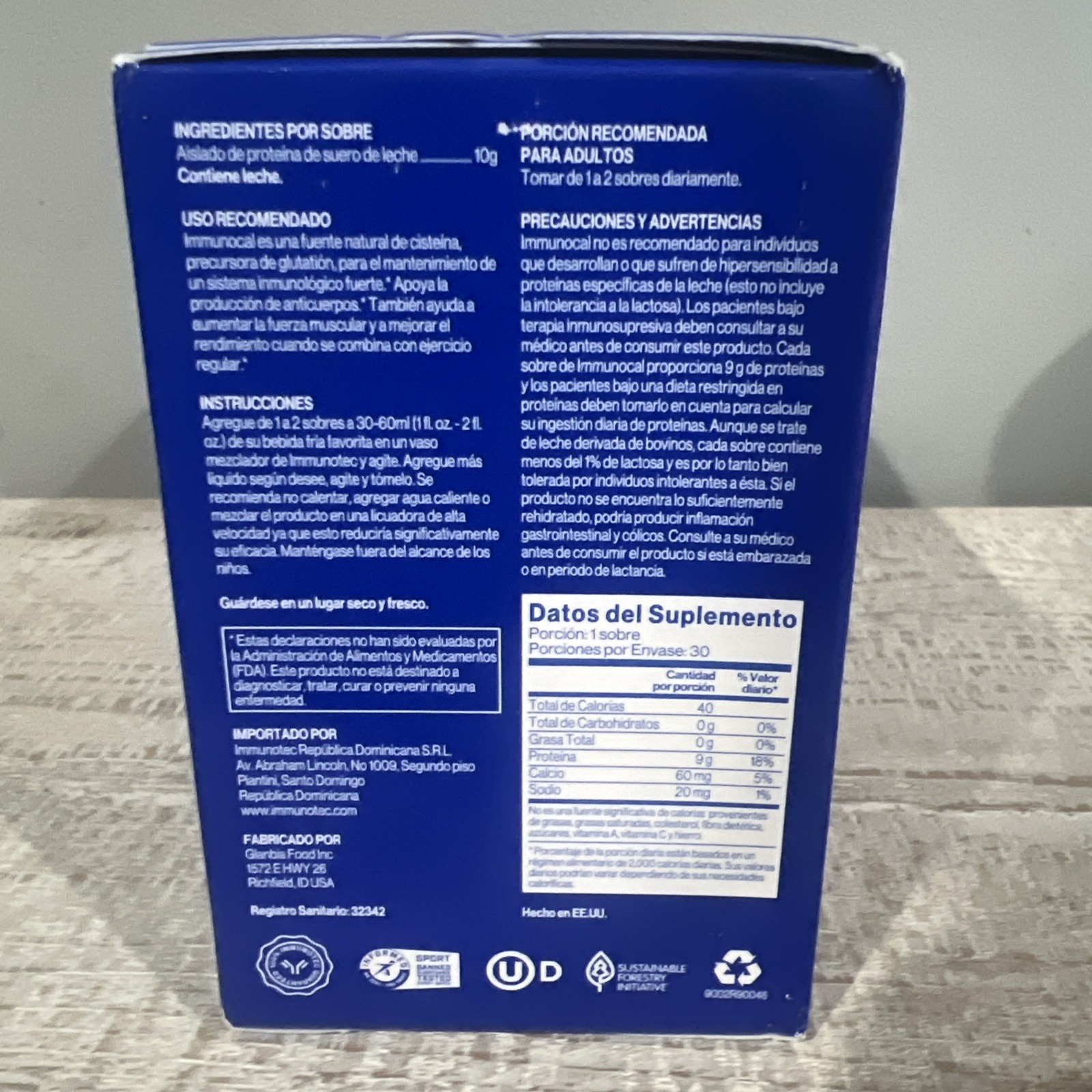 Immunocal Classic Blue Glutathione Precursor 30 Servings Exp 2028 – New/Sealed
