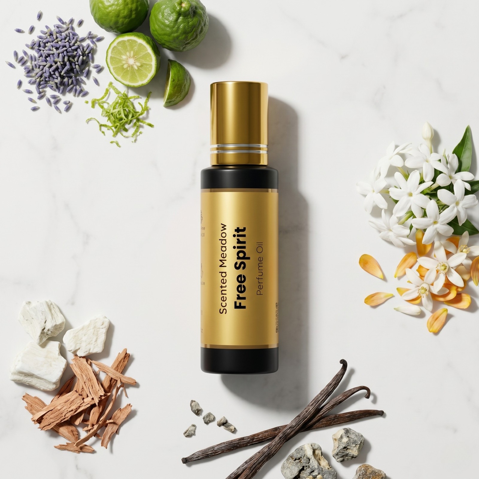 Scented Meadow Free Spirit Roll-On Perfume Oil for Women – 0.5 fl oz (15 ml)