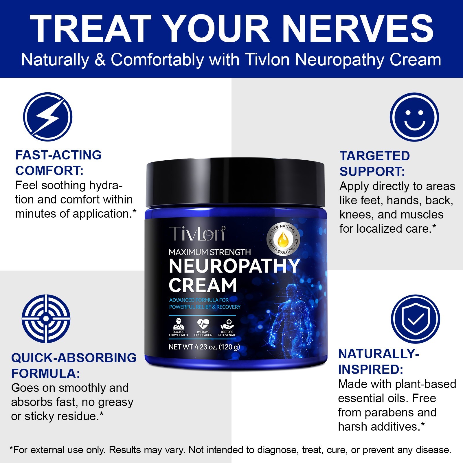 Neuropathy Relief Cream, Neuropathy Pain Relief for Feet, Legs & Hands – Soothin