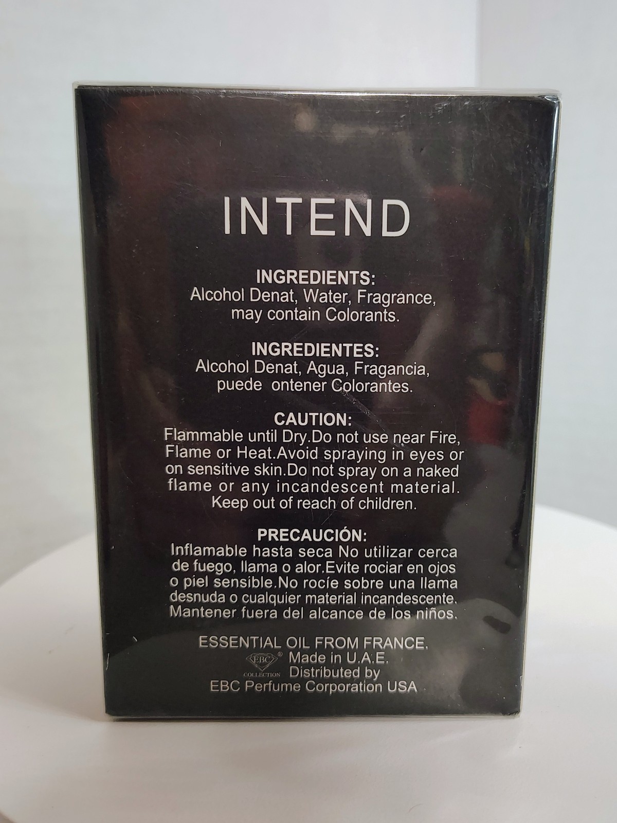 Intend Cologne Men 3.8oz EDP Spray EBC Collection New Sealed Woody Musk Scent