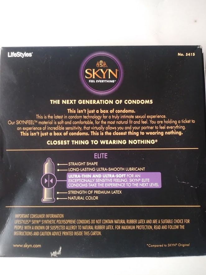 Lifestyles Skyn Elite Non Latex Condoms Retail Box Ultra Thin Soft Lubricated