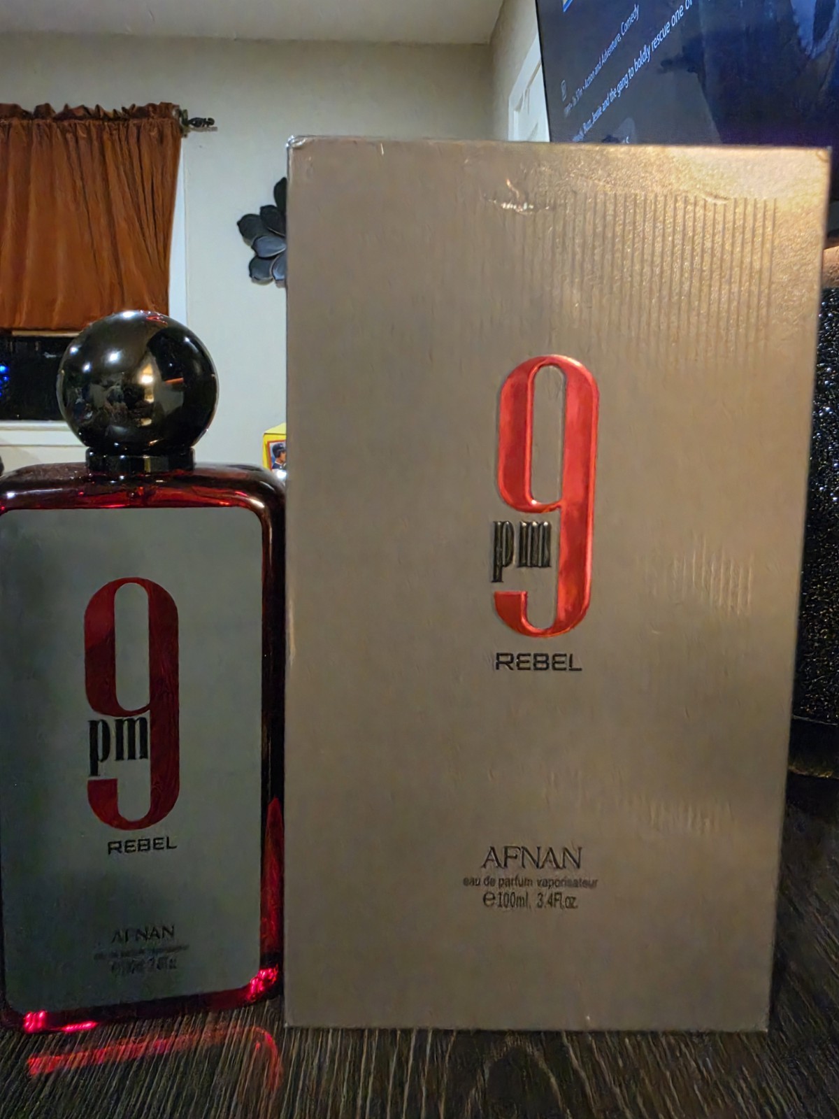 Afnan 9 PM Rebel Eau de Parfum Spray Fragrance, Regular Size 3.4 fl oz