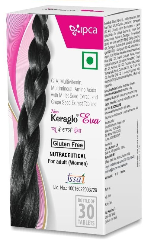IPCA KERAGLO EVA 30 TABLET EACH (PACK OF 2) LONG EXPIRY