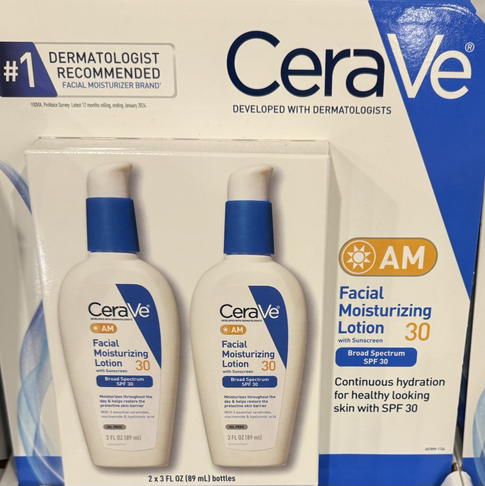 CeraVe AM Facial Moisturizing Lotion SPF 30 Broad Spectrum 2 x 3 fl oz