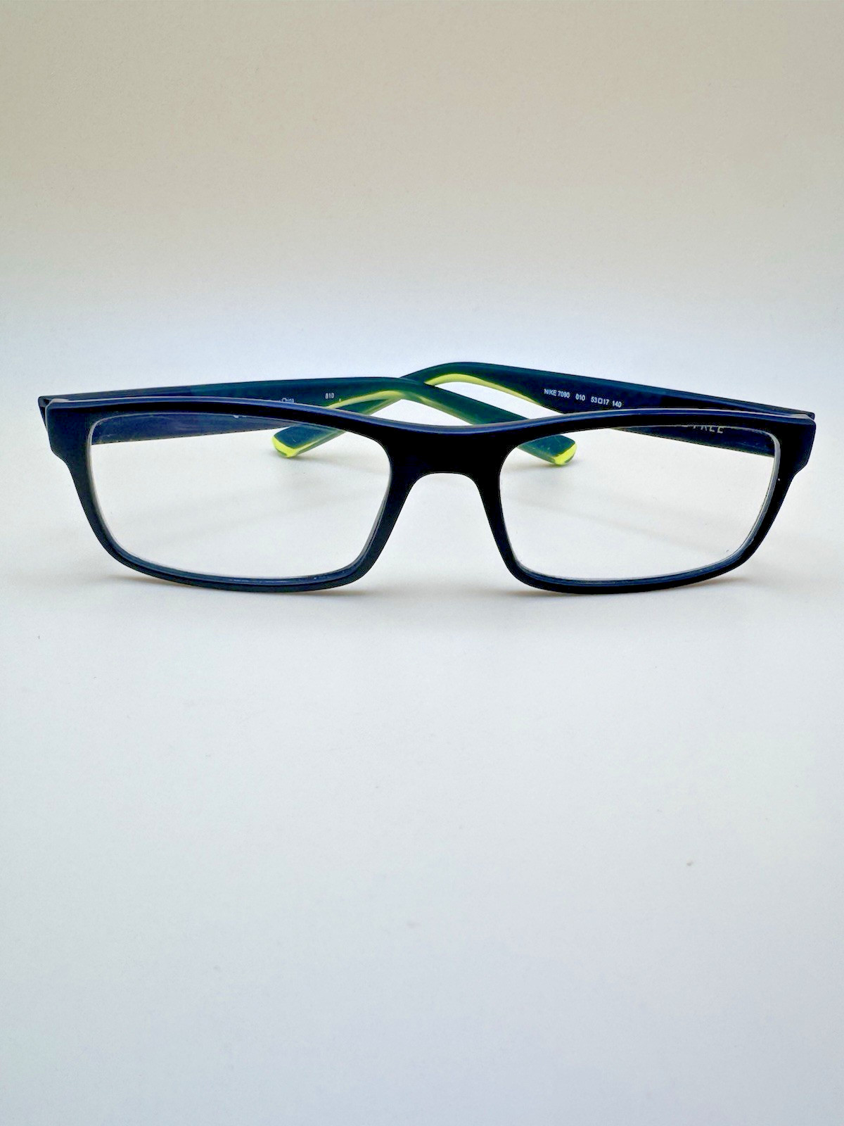 Nike Live Free 7090 010 Matte Black Green Eyeglasses Frames 53-17 140 Men