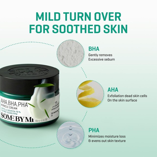 SOME BY MI AHA BHA PHA 30 Days Miracle Cream 60g Acne Prone Skin Soothing Care