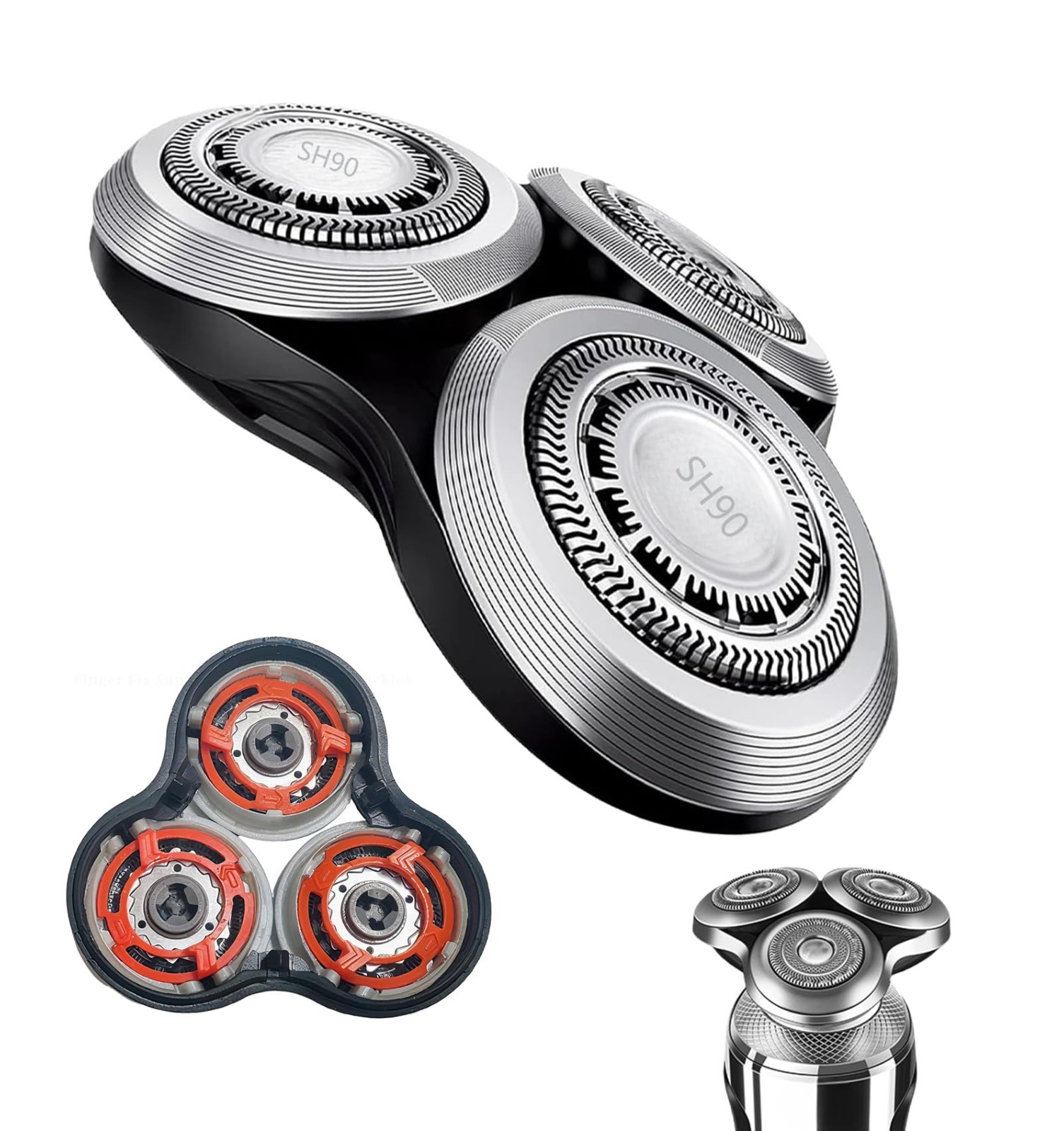 Replacement Shaver Heads for Philips Norelco 9000 S8000, Double-Layer Blades, RQ