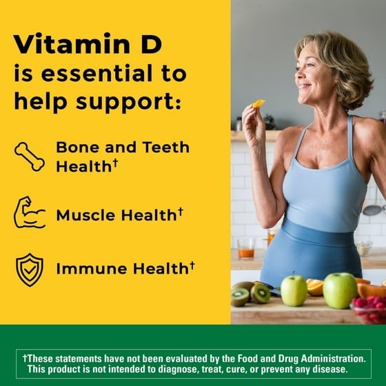 Nature Made Vitamin D3 1000 IU 25 Mcg Tablets Dietary Supplement 210 Count