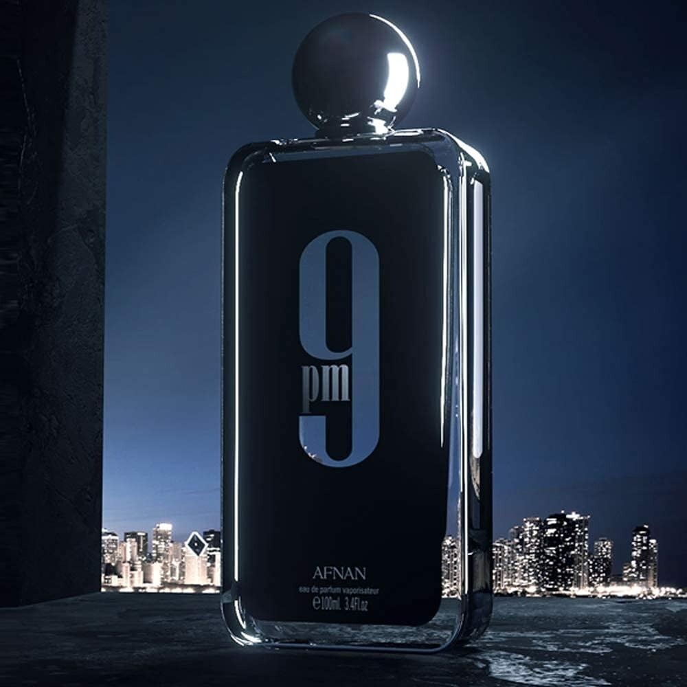 AFNAN 9 PM EAU DE PARFUM SPRAY FOR MEN 3.4 Oz / 100 ml
