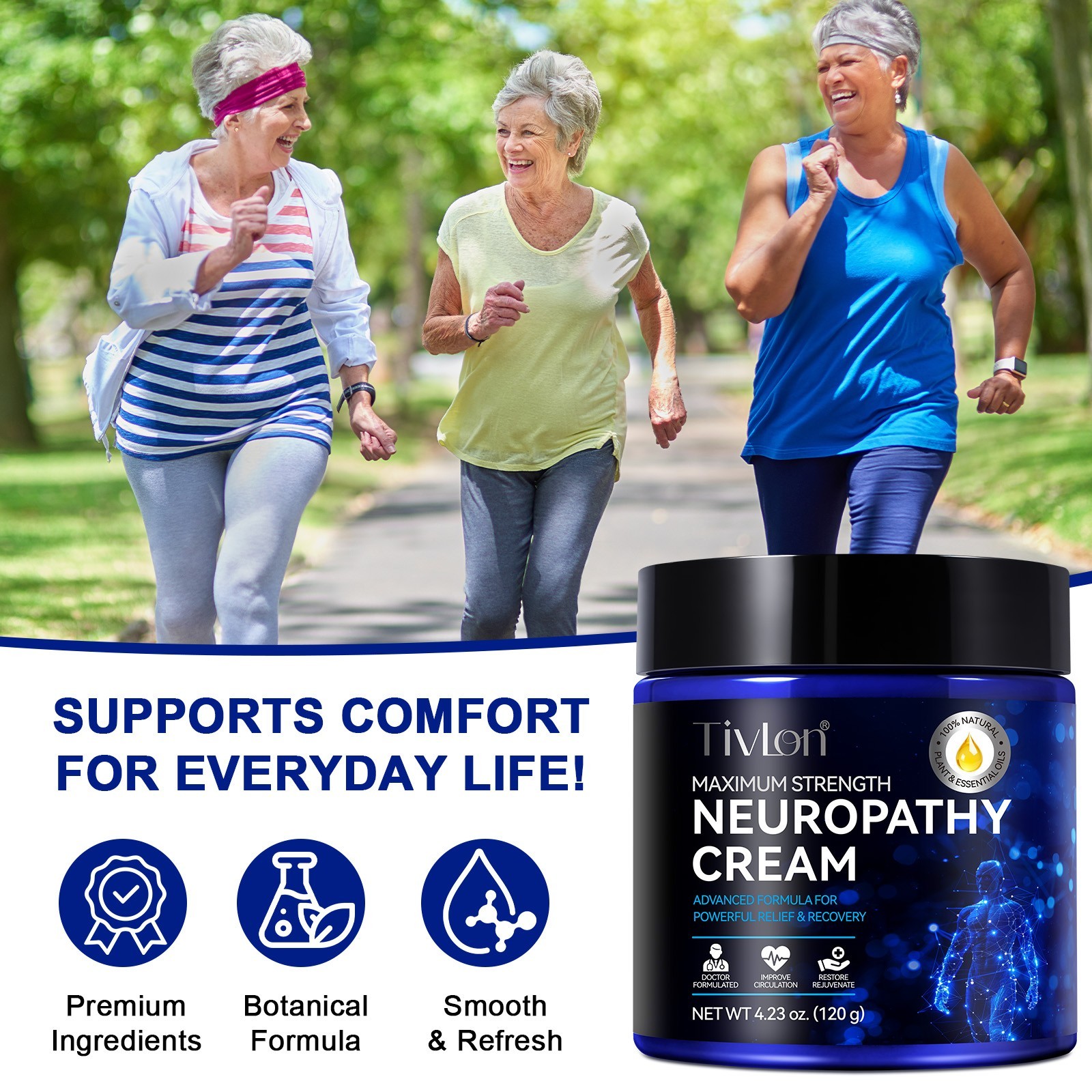 Neuropathy Relief Cream, Neuropathy Pain Relief for Feet, Legs & Hands – Soothin