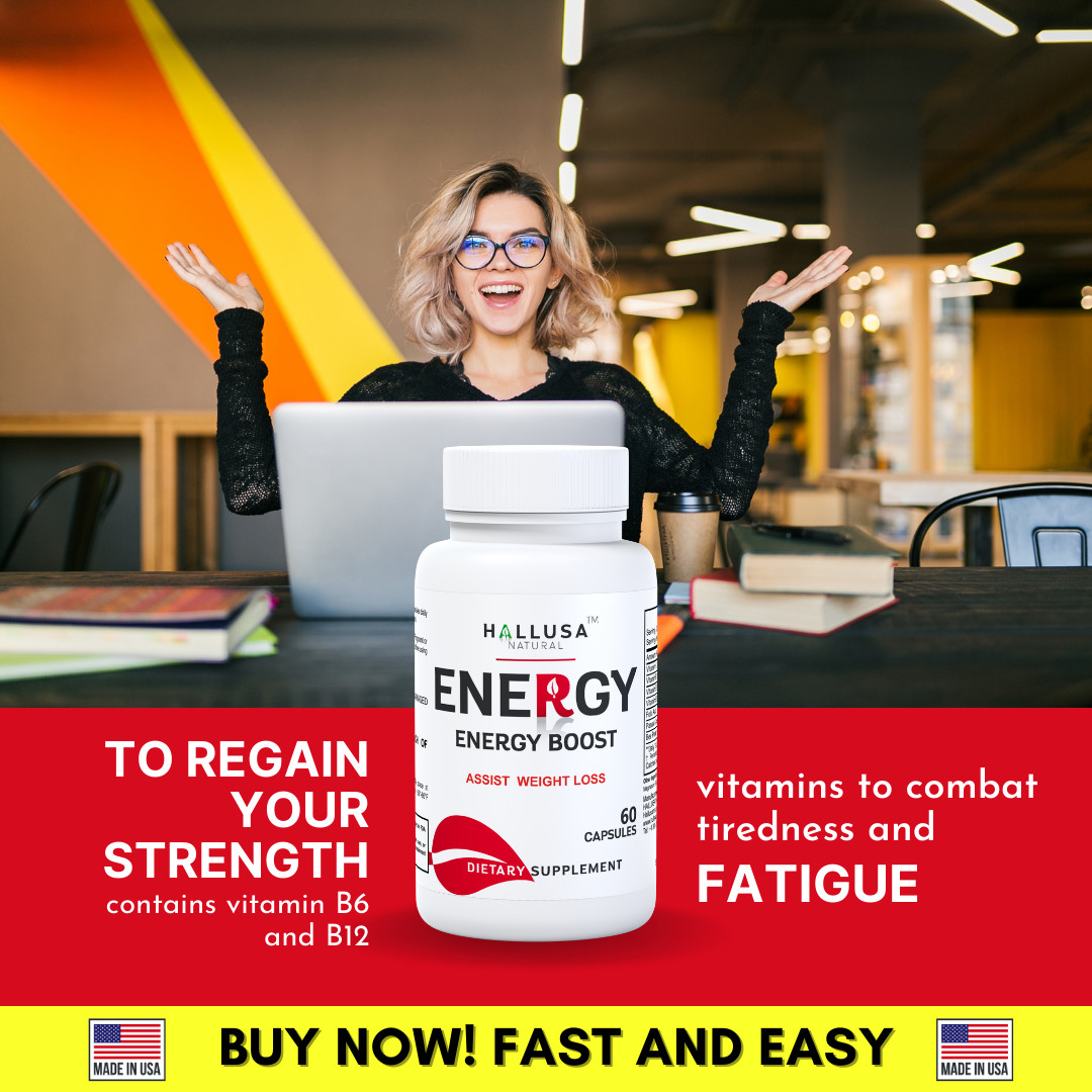 Energy – Memory and Focus Supplements – Energy Boost – Folic Acid – 60 Caps