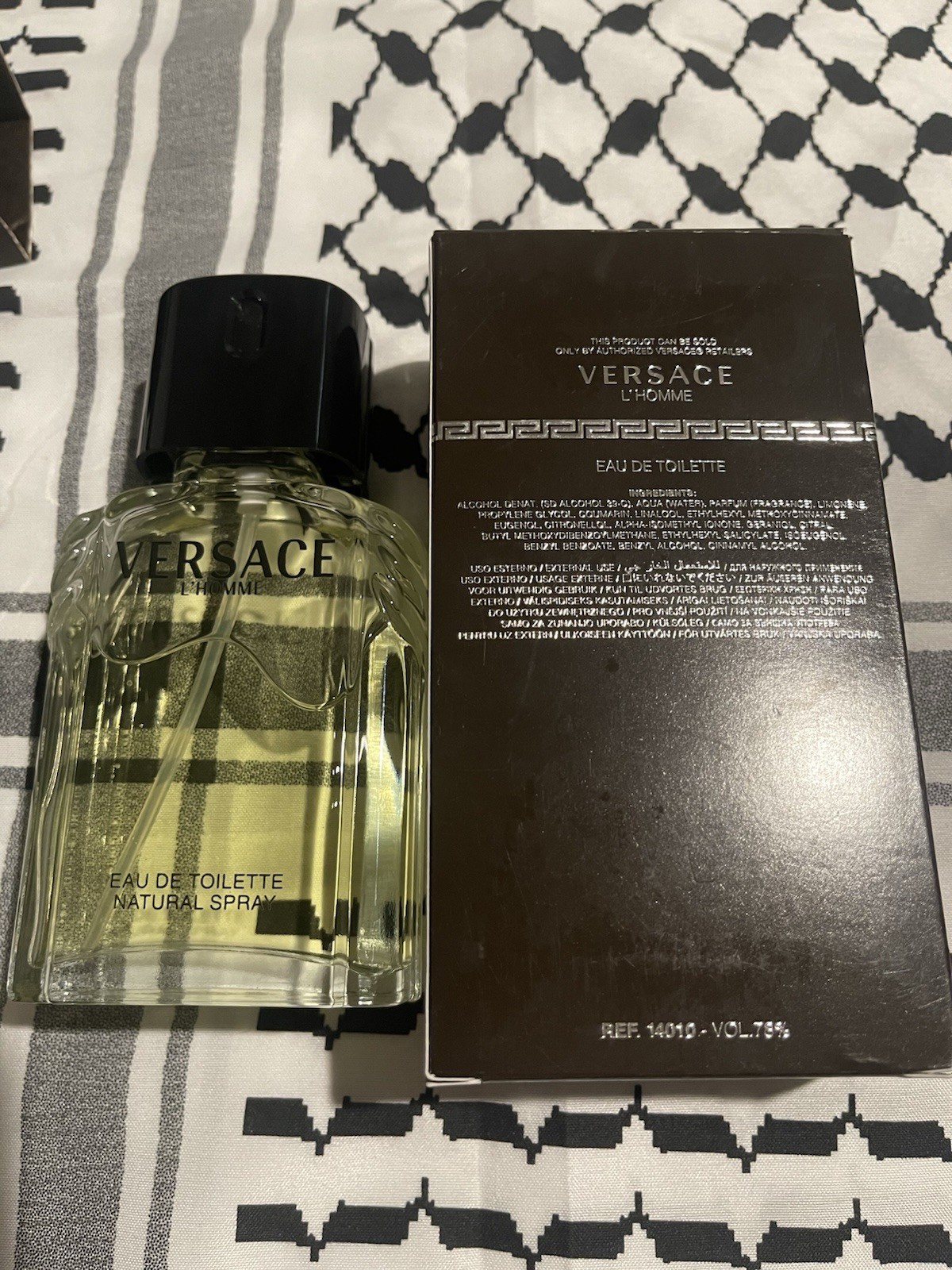 Versace L’Homme Eau de Toilette Spray, 3.4 US fl oz Regular Size