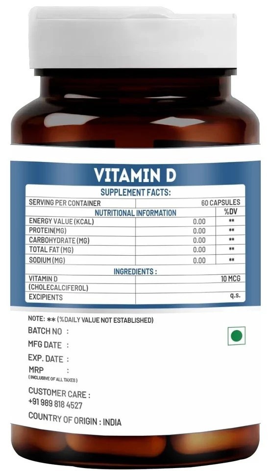 Vitawin Vitamin Supplements Vitamin D For Immunity – 60 Capsule