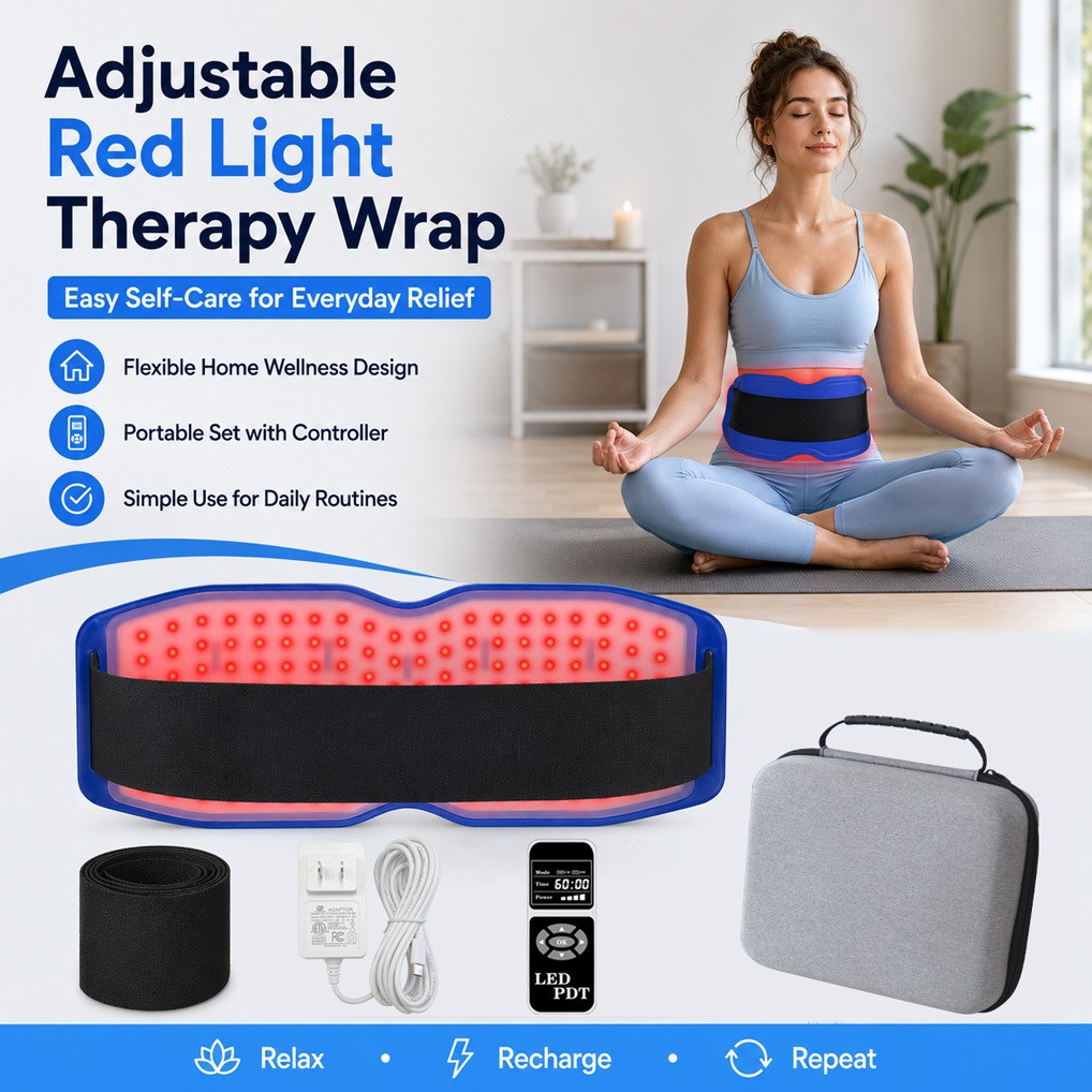660nm 850nm 940nm Red Light Therapy Leg Waist Heating Pad Belt for Joints Pain