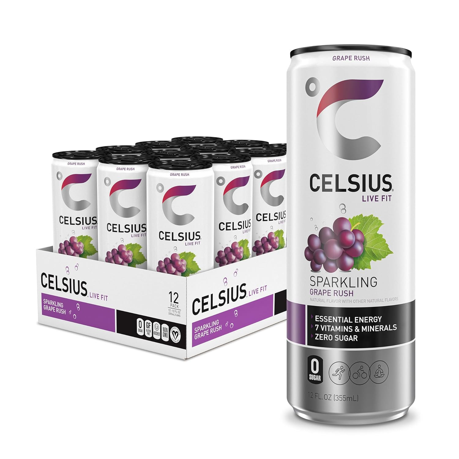 Assorted Flavors Official Variety Pack, Functional Essential Energy Drinks, 12 F