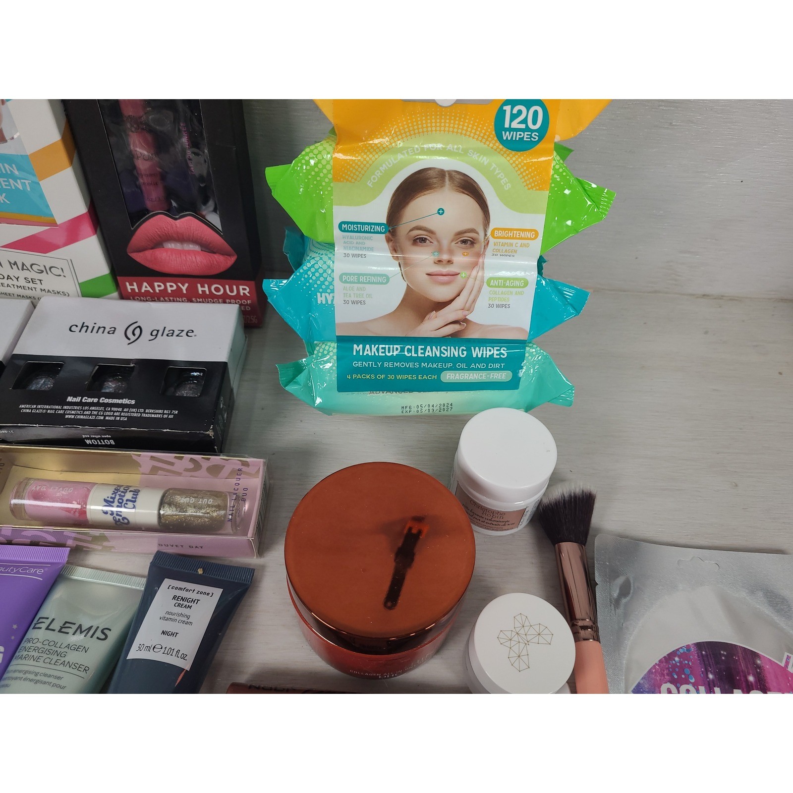 Huge Beauty Skincare Makeup Lot Elemis China Glaze Pixi LA Colors 40+ Pcs Bundle