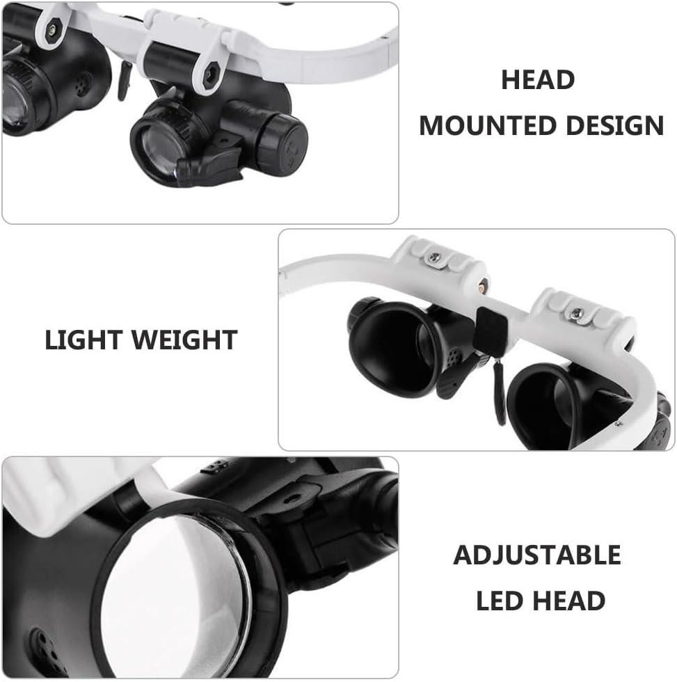 1Pc XXX Binocular LED Magnifying Headset Flexible Design for Precision Work for