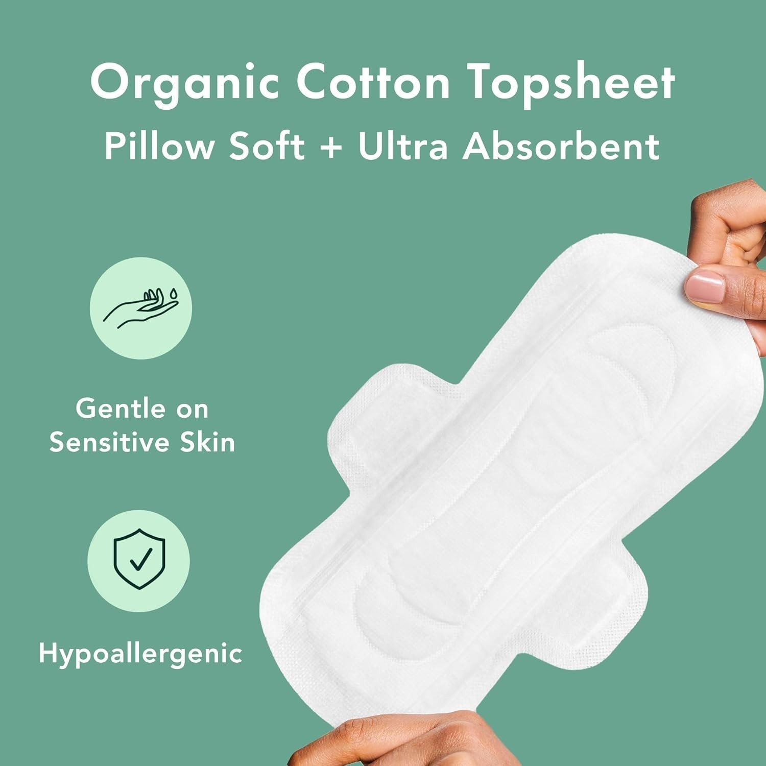 Organic Cotton Cover Pads – Ultra Thin, Unscented, 28 Count for Ultimate Comfort