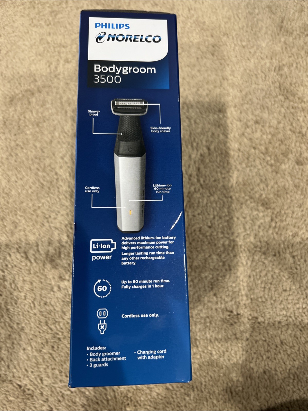 BL Philips Norelco Shaver 3500 Trim & Shave Bodygroom Brand New
