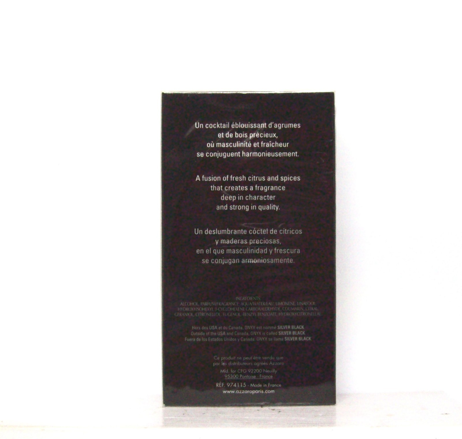 Azzaro Pour Homme Onyx 3.4 FL. OZ. Eau De Toilette Spray