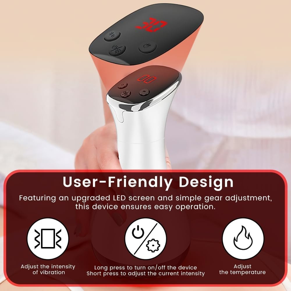 LED Display Rechargeable Massager: Anti-Cellulite & Skin Smoothing for Daily Use
