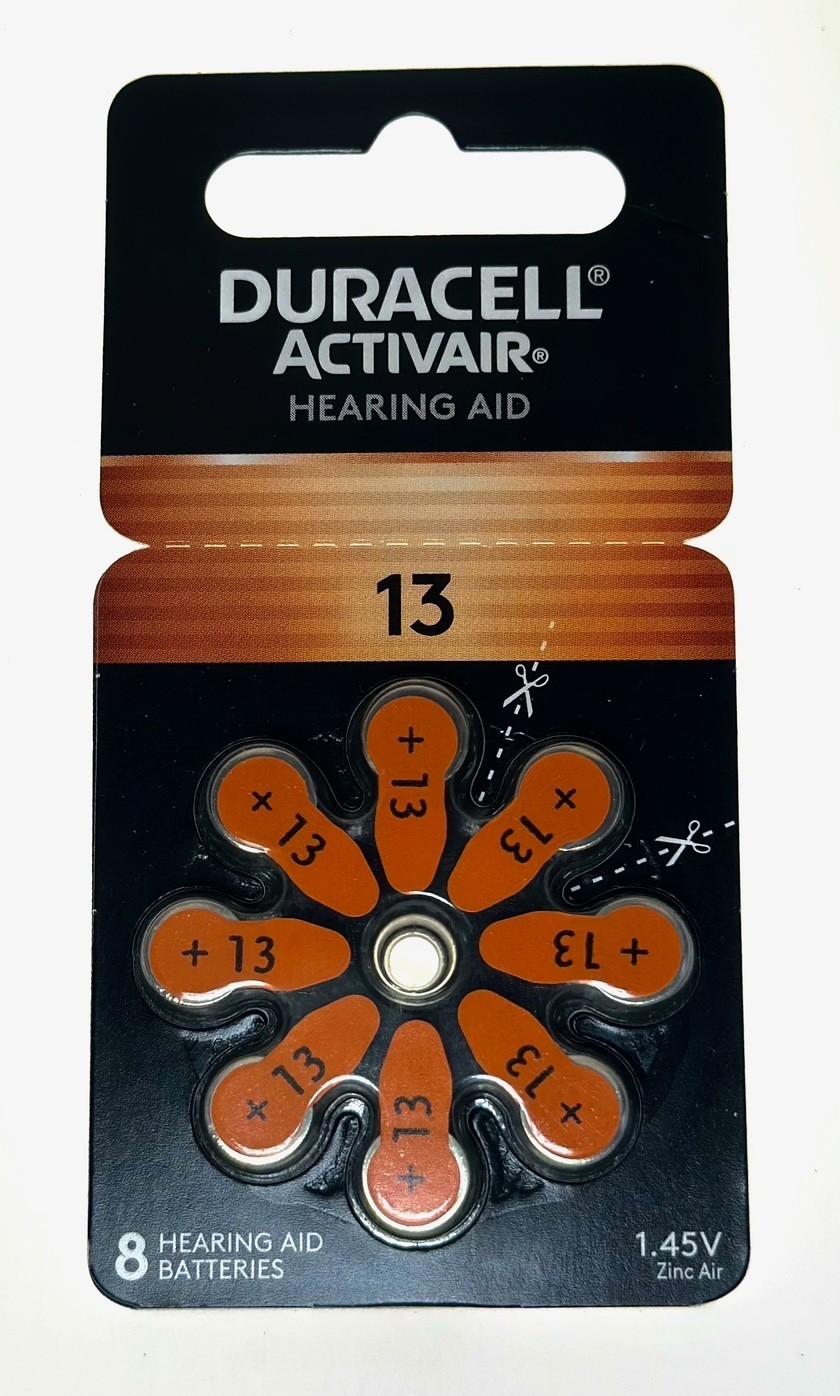Duracell Activair Hearing Aid Batteries: Size 13 (60 Batteries) Fresh Exp:2026