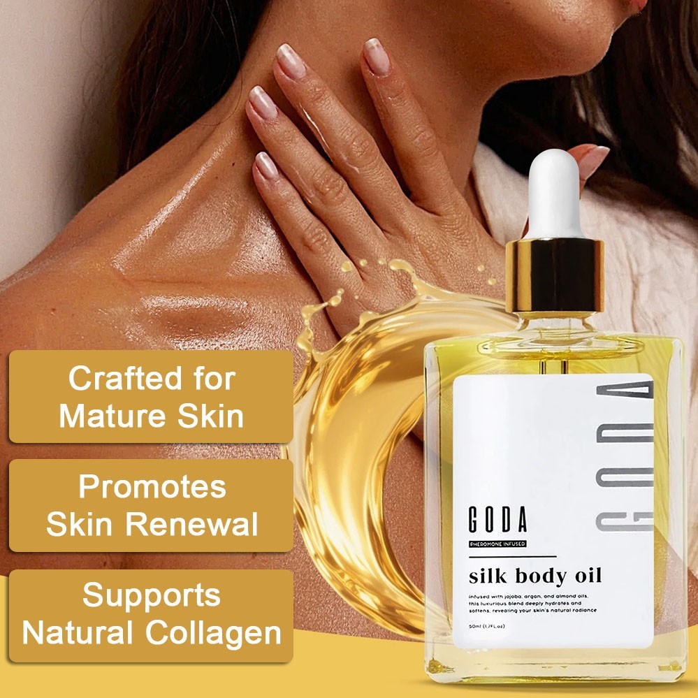 GODA Silk Body Oil Women Firming Anti Aging MoisturizerFormulaShowerOil1.7oz
