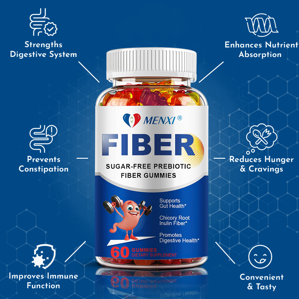 2Packs Fiber Gummies 5000mg Per Serving Natural Supplement, Healthy Digestion