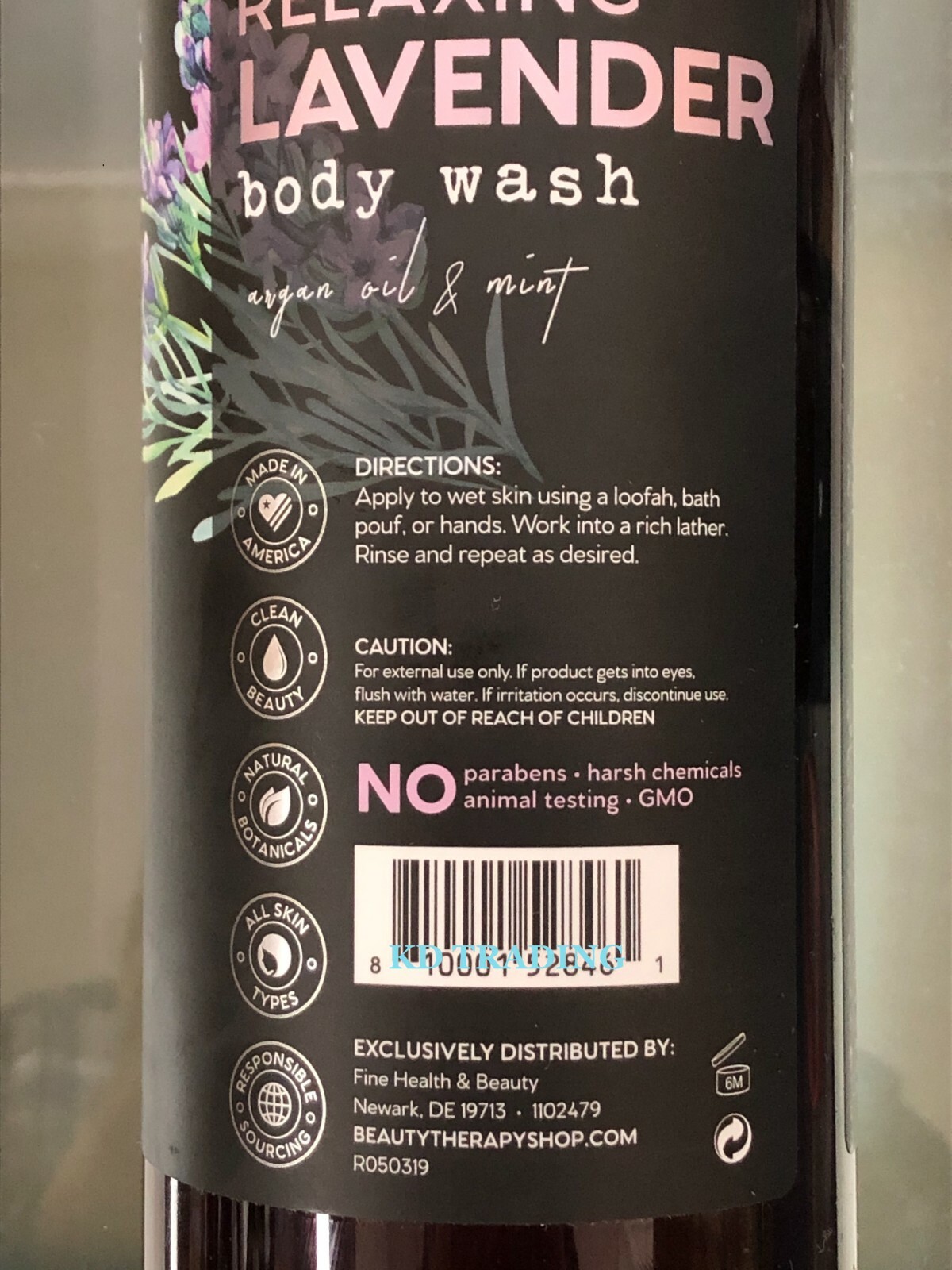 (2-Pk) BOTANICAL SPA THERAPY ~ Calm Relaxing Lavender BODY WASH Argan Oil & Mint