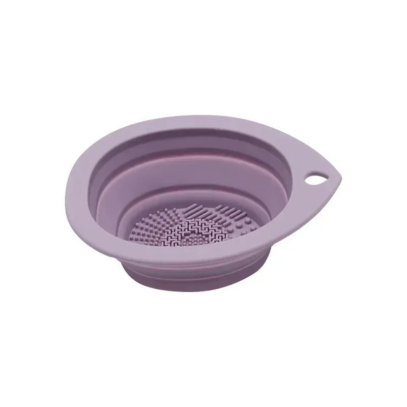 Silicone Makeup Brush Cleaner Foldable Cosmetic Washing Bowl Powder Puff Scrubbe