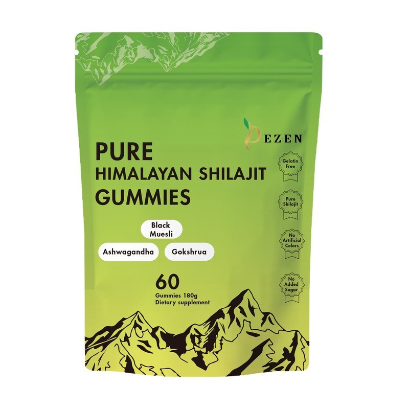 DEZEN Pure Himalayan Shilajit Gummies 3000mg with Ashwagandha 60 Count 180g
