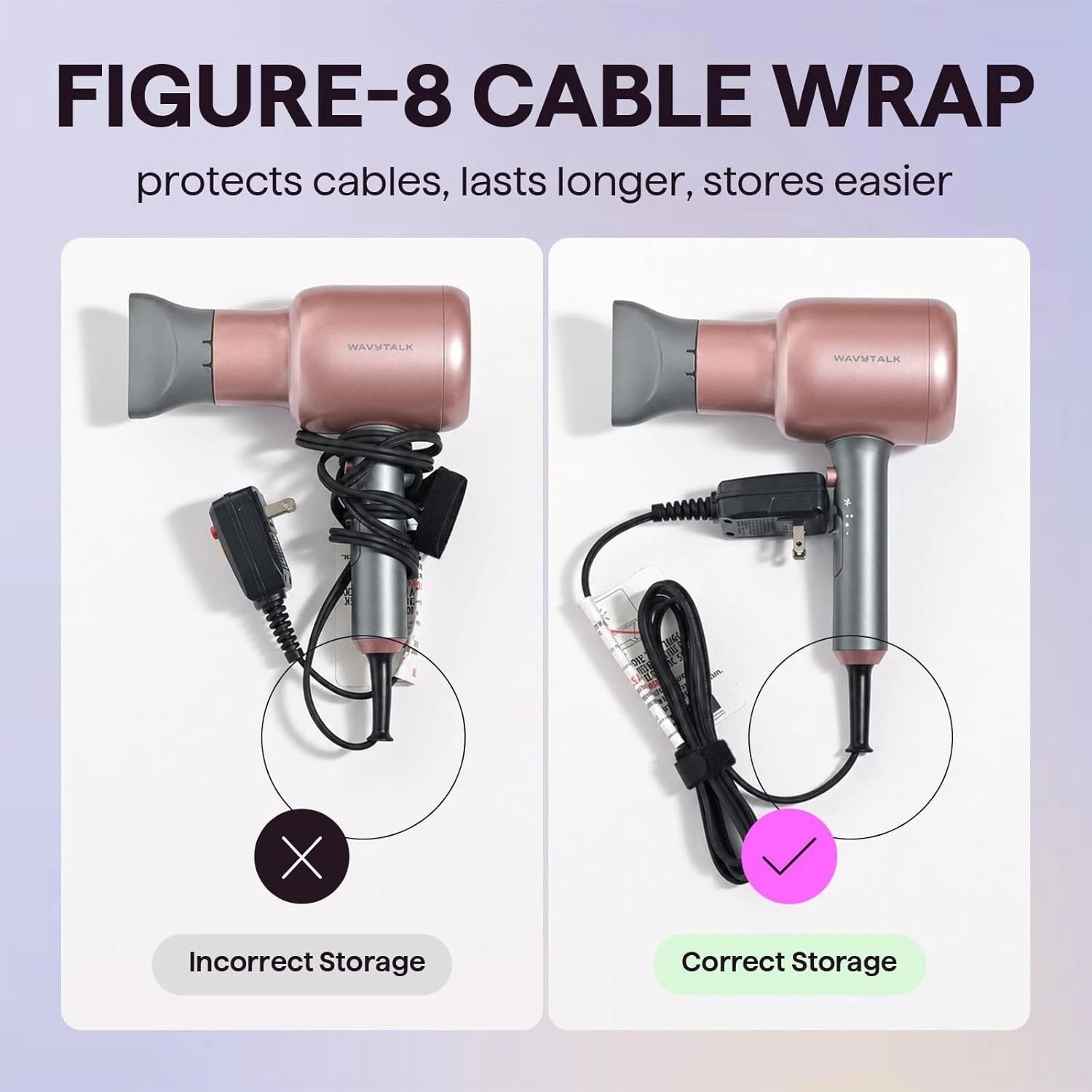 Ceramic Blow Dryer with Automatic Shut-off & Frizz Reduction – Rose Gold 1875W