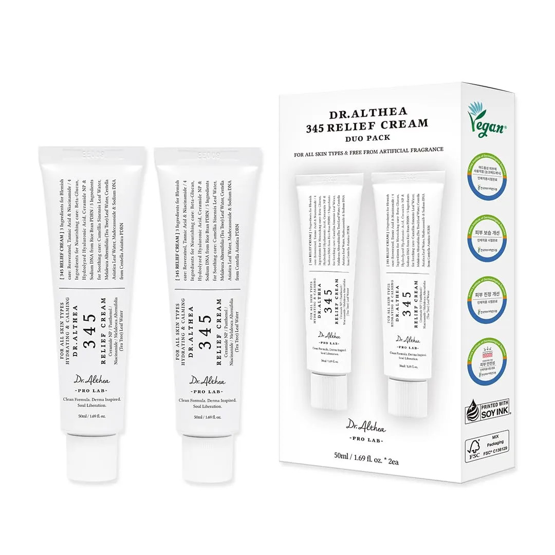 Dr. Althea 345 Relief Cream Daily Face Moisturizer PDRN Niacinamide 15ml Vegan