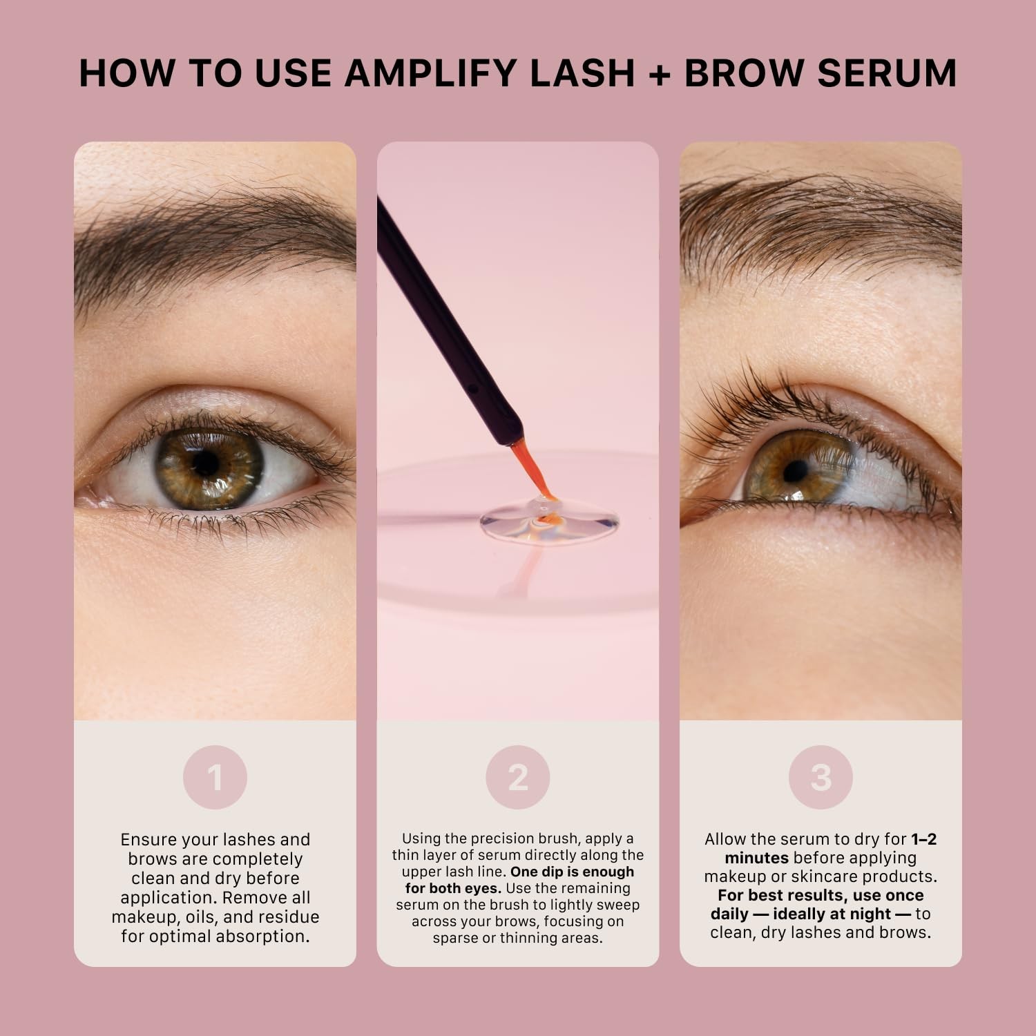 Actiiv Amplify Lash Brow Serum Promotes Thicker Fuller Lashes Brows Strengthens