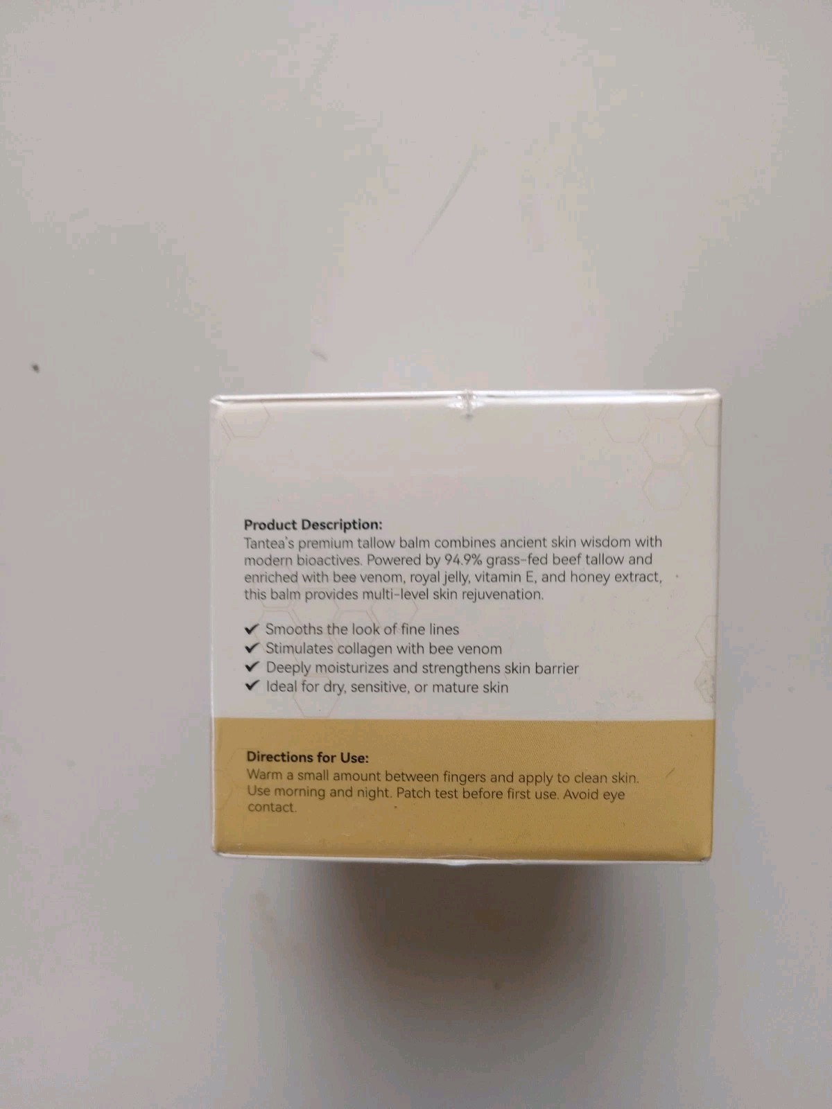 Tantea Whipped Tallow Balm With Bee Venom 2 oz Exp 04/28
